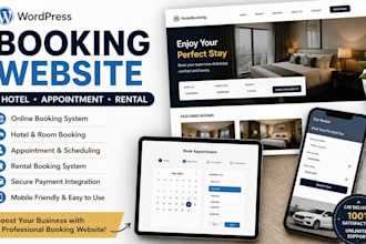 wordpress booking website hotel rental booking appointment booking system