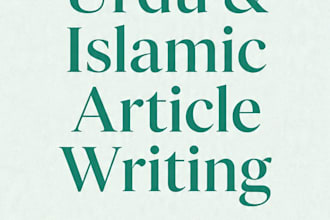 write professional urdu articles and islamic content