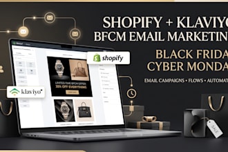 create shopify klaviyo black friday cyber monday email campaigns