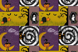 design spooky halloween seamless patterns for products