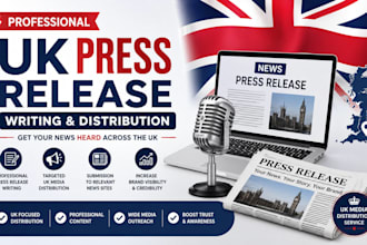 write and distribute your UK press release to UK media outlets