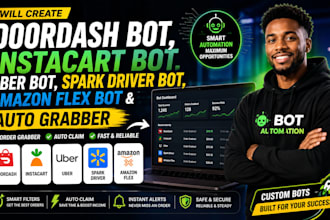 develop doordash bot, delivery bot and workflow automation
