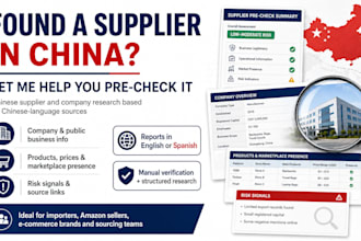 research and pre check chinese suppliers and companies
