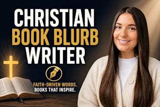write your christian book blurb, kdp book description, and ebook description