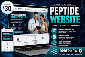 create a professional peptide clinic wordpress website