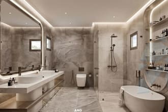 do bathroom interior design in 3d and render
