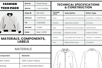 create advanced fashion tech pack clothing women wear fashion tech packs