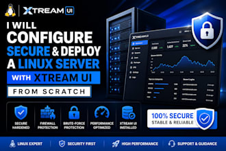 configure, secure, and deploy a linux server with xtream UI from scratch