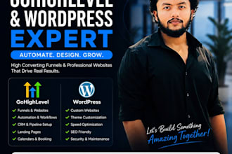 create wordpress website and automation with gohighlevel