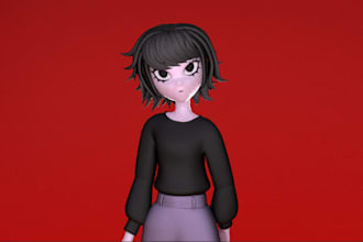 model stylized 3d character in blender