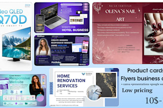 design product cards flyers business cards and presentations