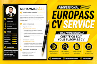 professionally create or edit your europass CV
