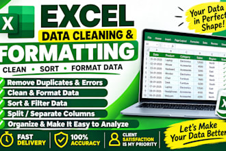 clean, format, sort excel and google sheets data