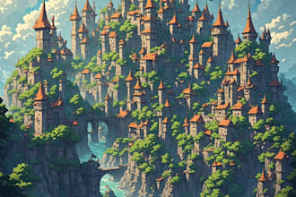 design amazing fantasy landscape