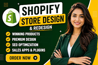 build shopify website, design or redesign shopify store, dropshipping website