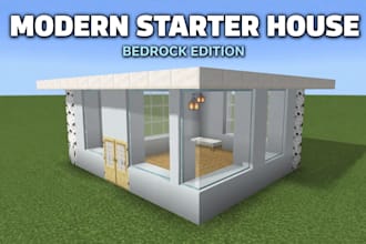 provide a modern starter house for minecraft bedrock