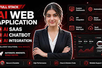 build full stack ai web application, ai saas and ai chatbot with ai integration