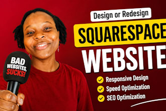 build stunning squarespace website design, redesign squarespace, website dev