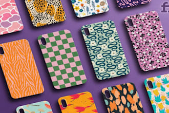 create a creative phone case design , mobile cover, custom design,