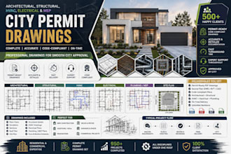 2d floor plan construction permit drawing