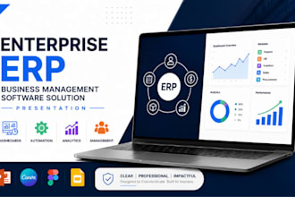 design enterprise saas erp business management software solution presentation