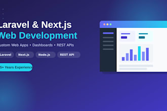 build a custom laravel or next js web application with rest API