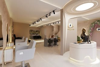 renovate salon interior design,3d luxury spa,space planning,cgi wellness centers