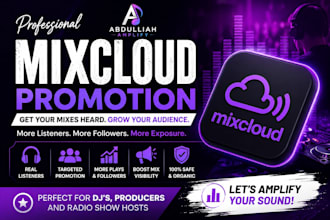 grow your mixcloud audience with real and organic promotion