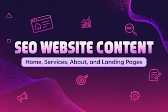 write SEO optimized website content, service, and landing pages