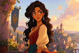 do disney cartoon portrait