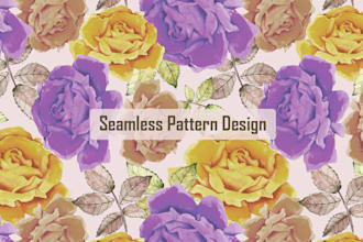 create hand drawn watercolor seamless patterns