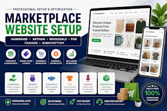 setup handmade artisan wholesale pod fashion subscription marketplace website