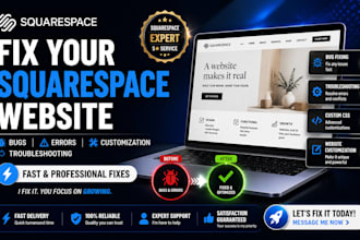 fix, troubleshoot or customize your squarespace website bugs today