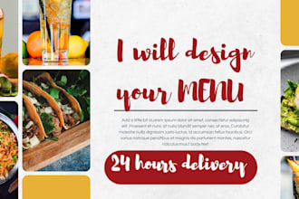design modern restaurant menu, cafe menu and pizza menu