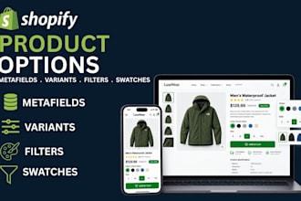 set up shopify metafields variants filters and color swatches