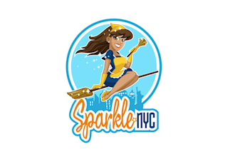 design fun bewitched themed nyc cleaning company logo