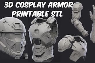 3d wearable cosplay armor creation cosplay props anime cosplay mask helmet stl