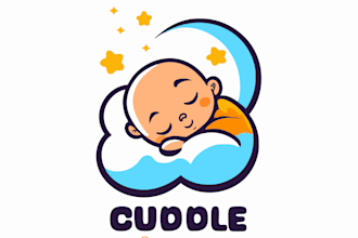 create a cute cartoon logo for kids and children