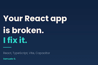 fix bugs and improve your react or typescript app