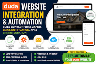 build contact form zapier email notification API CRM integration duda website