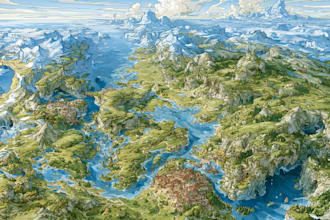 draw fantasy map illustration