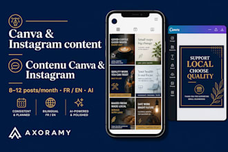 create canva and instagram content, contenu canva et instagram