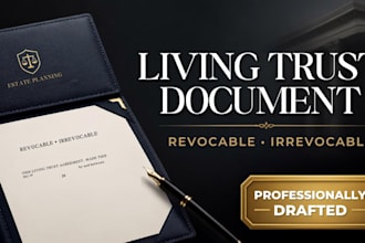 review or draft your revocable or irrevocable living trust document