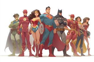 draw custom superhero character illustration