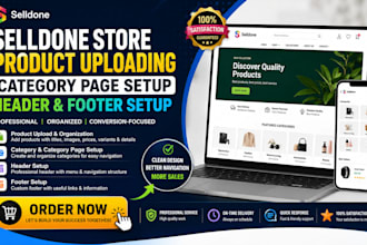 redesign selldone store product uploading category page setup header footer