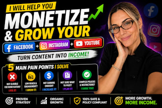help monetize your facebook instagram and youtube