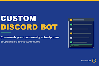 create a custom discord bot for your community or workflow