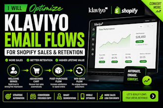 optimize klaviyo email flows for shopify etsy sales retention email marketing