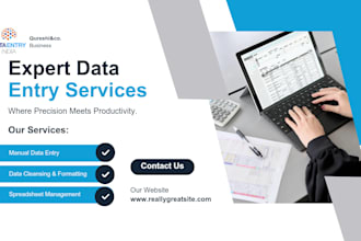 do expert data entry, transcription, and design
