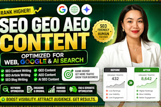 write engaging SEO GEO aeo content optimized for web, google and ai search